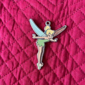 Disney Parks Enamel Silver Plated Tinkerbell Pendant With Fairy Holder Pocket